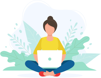 Иллюстрация работы за компьютером - OxyLand.ua